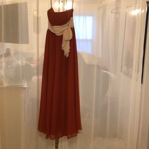 Orange prom dress/ bridesmaid dress